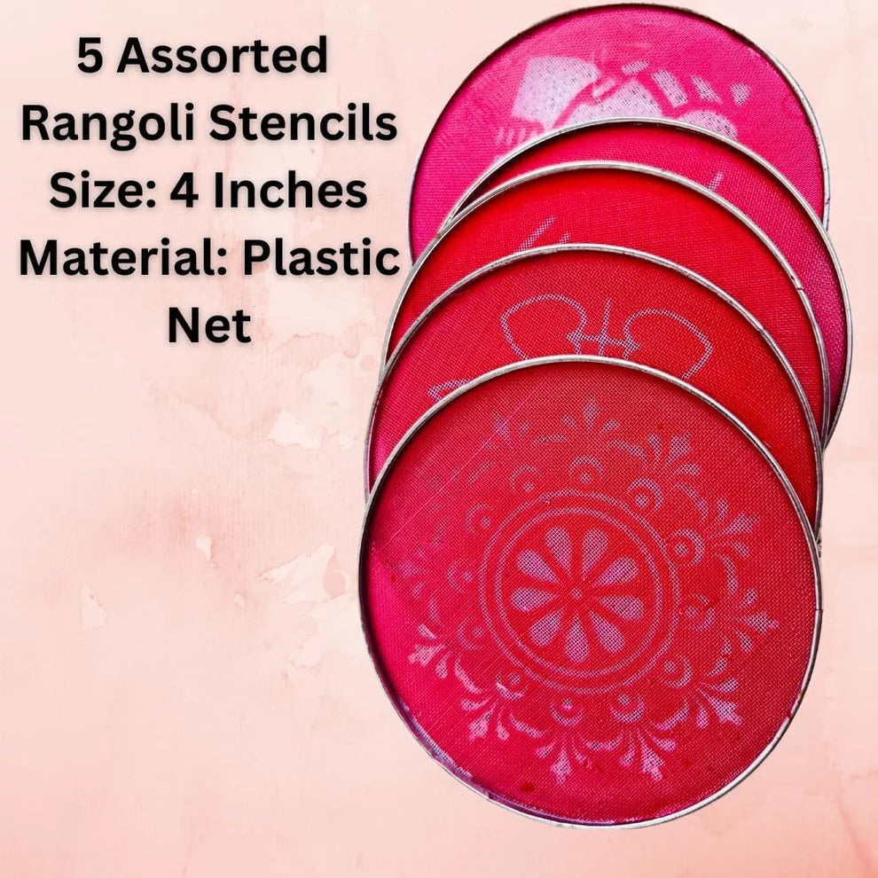RangoliTwirl 4-Inch Magic Rotating Rangoli Maker Kit with 2 Design Jalis & Filter Box - Buy 1 Get 1 FREE🌈 🪔 ✨