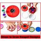 RangoliTwirl 4-Inch Magic Rotating Rangoli Maker Kit with 2 Design Jalis & Filter Box - Buy 1 Get 1 FREE🌈 🪔 ✨