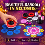 RangoliTwirl 4-Inch Magic Rotating Rangoli Maker Kit with 2 Design Jalis & Filter Box - Buy 1 Get 1 FREE🌈 🪔 ✨