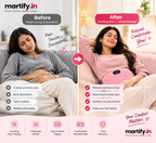 Martify™ Period Cramp Relief Heating Pad – 4 Massage Modes, LED Display & Comfortable Wearable Belt (Pink)